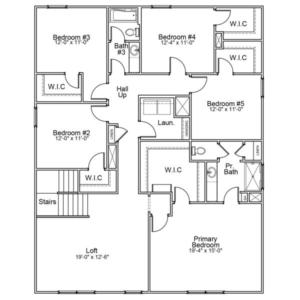 2D floor plan layout for the Warren - Genesis Value Collection by Mungo Homes in Killians Crossing, Blythewood, SC (Image 4).