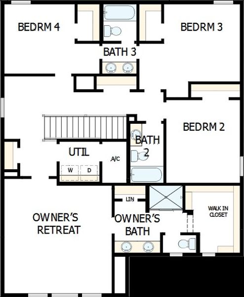 2D floor plan layout of this home in Painted Prairie 50’, Aurora, CO (Image 3). 2D floor plan layout of this home in Painted Prairie 50’, Aurora, CO (Image 3).