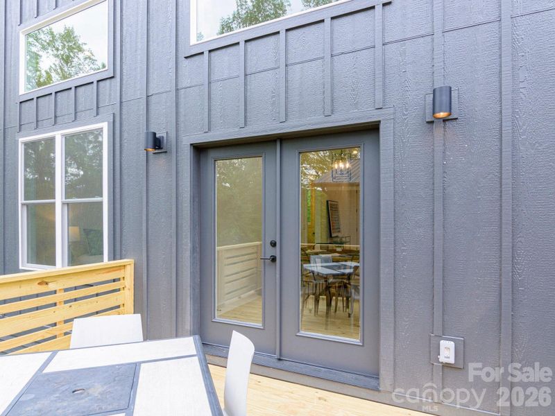 Exterior details and patio area of a home in , Asheville (Image 23).