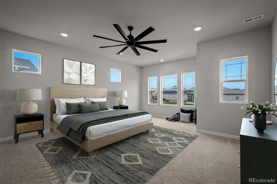 Furnished interior view inside a new home in Revel Crossing at Wolf Ranch – The Outlook Collection, Colorado Springs (Image 15).