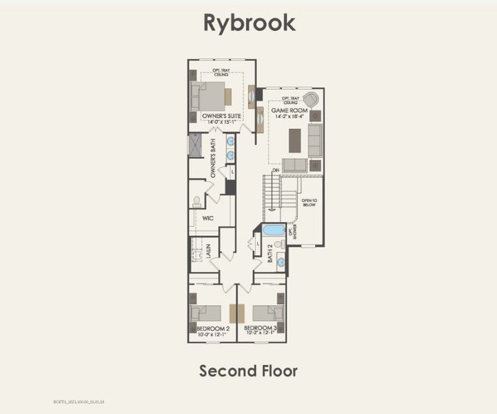2D floor plan layout of this home in Spiritas Ranch, Little Elm, TX (Image 4). 2D floor plan layout of this home in Spiritas Ranch, Little Elm, TX (Image 4).