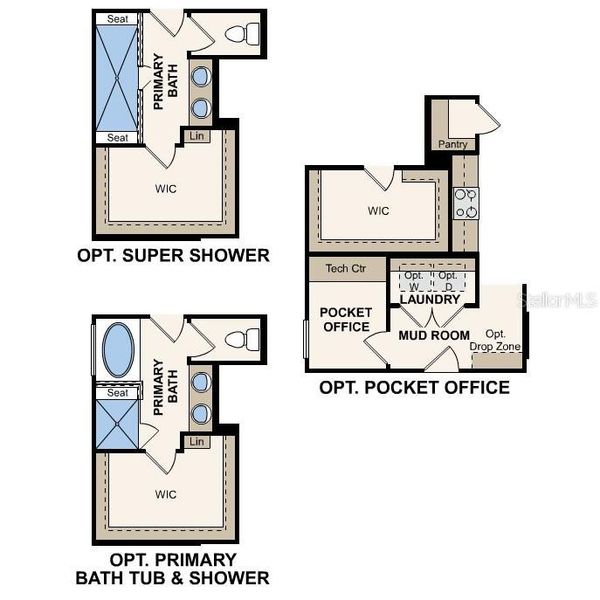 2D floor plan layout of this home in Seminole Palms, Palm Coast, FL (Image 34).