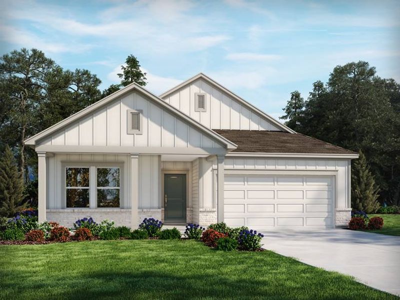 Front exterior of a new home in Carlton Landing, Rockvale, TN, highlighting curb appeal (Image 1).