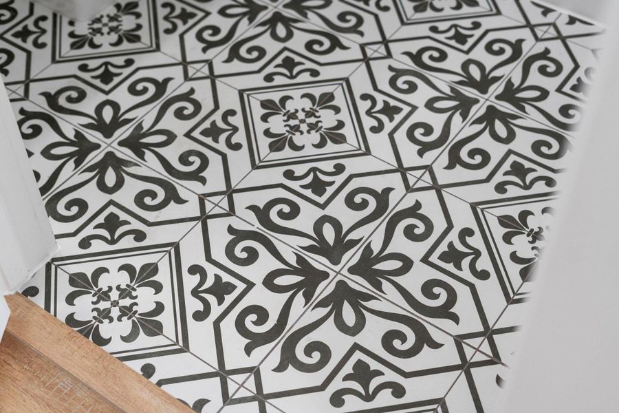 Fun, tile floor makes a statement