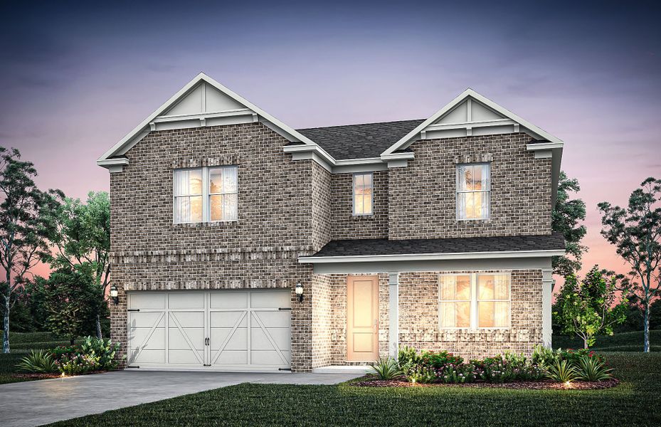 Representative exterior photo of a completed home built from the Winthrop by Pulte Homes in Linden Grove, Powder Springs, GA (Image 20).