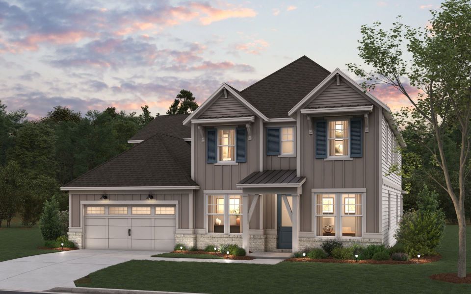 Representative exterior photo of a completed home built from the Norwood by Pulte Homes in Bristol, Dawsonville, GA (Image 2). Representative exterior photo of a completed home built from the Norwood by Pulte Homes in Bristol, Dawsonville, GA (Image 2).