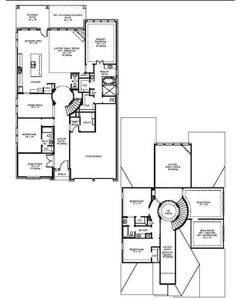 2D floor plan layout of this home in Elyson, Katy, TX (Image 2).