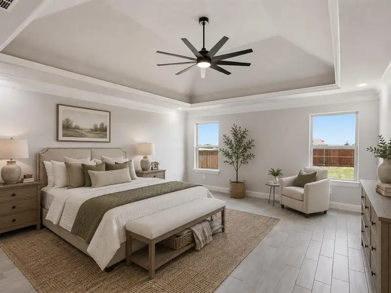 Furnished interior view inside a new home in , Godley (Image 13).
