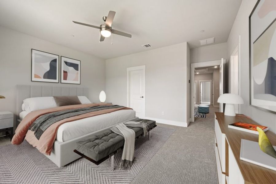 Furnished interior view inside a new home in Mosaic, Prosper (Image 20).