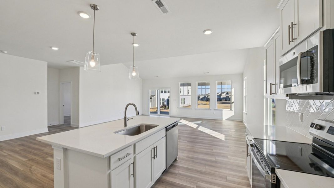 Representative furnished interior of a home built from the Chelsea by DRB Homes in Jasper Landing, Four Oaks (Image 9).
