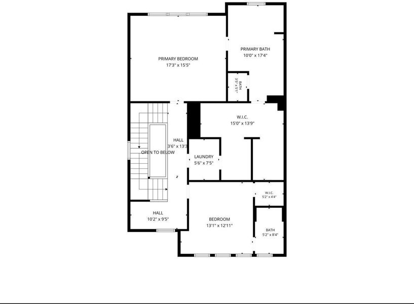 2D floor plan layout of this home in Spring Valley Creek, Houston, TX (Image 6).