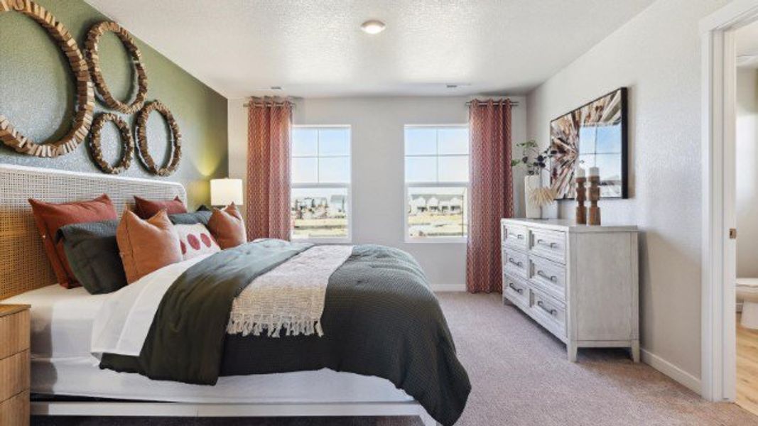 Furnished interior view inside a new home in Horizon Uptown, Aurora (Image 8). Furnished interior view inside a new home in Horizon Uptown, Aurora (Image 8).