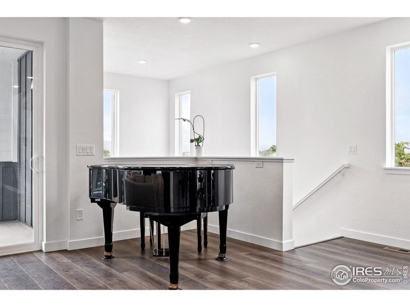 Space for Piano and or Desk Option from Builder