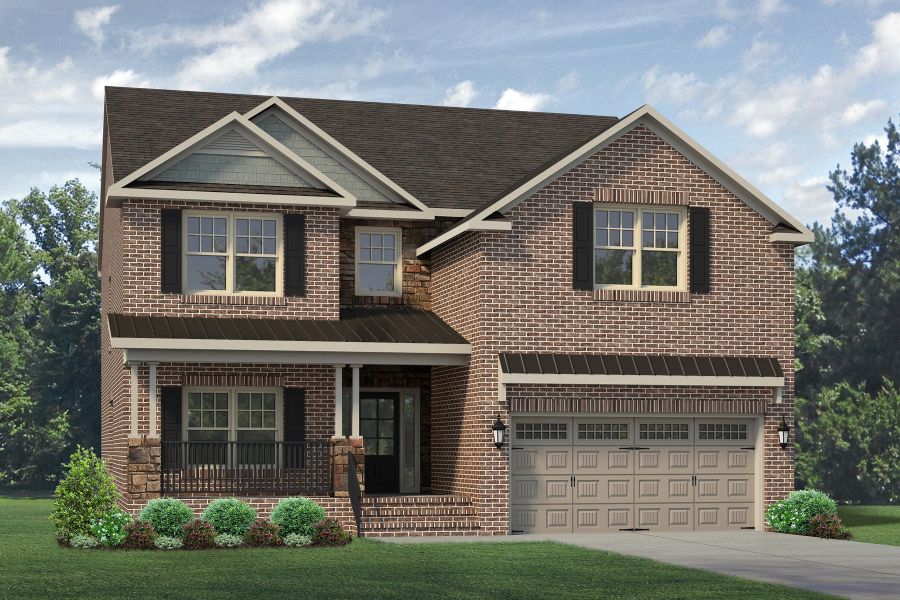 Representative exterior photo of a completed home built from the Fairfield Lux by Keystone Homes NC in Weybridge, Burlington, NC (Image 23).
