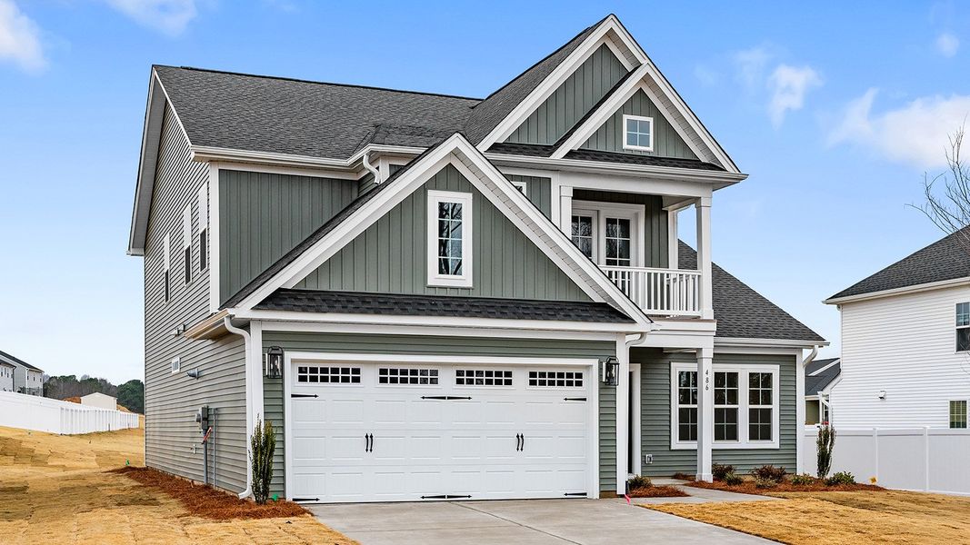 Front exterior of a new home in Fieldstone, Lexington, NC, highlighting curb appeal (Image 25).
