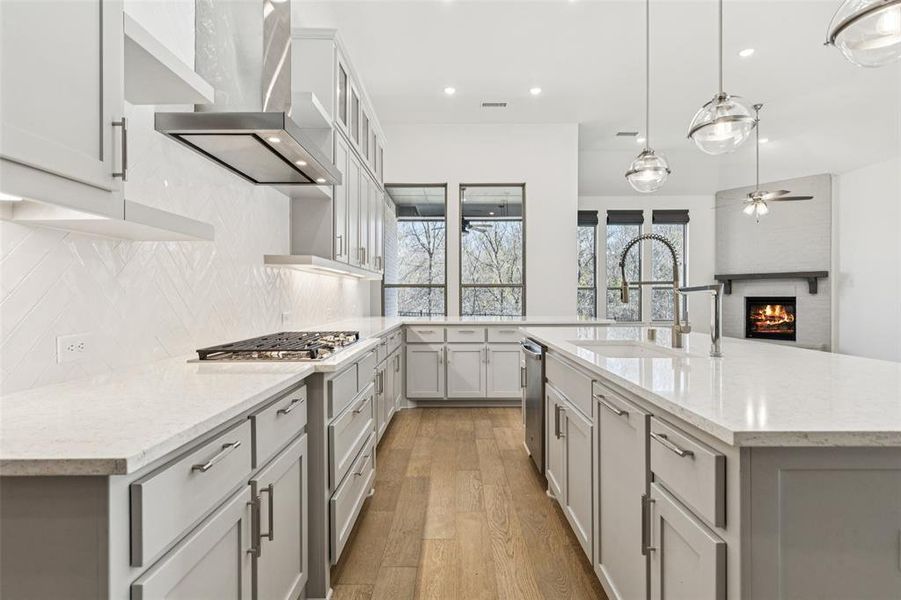 Furnished interior view inside a new home in , Aubrey (Image 10).