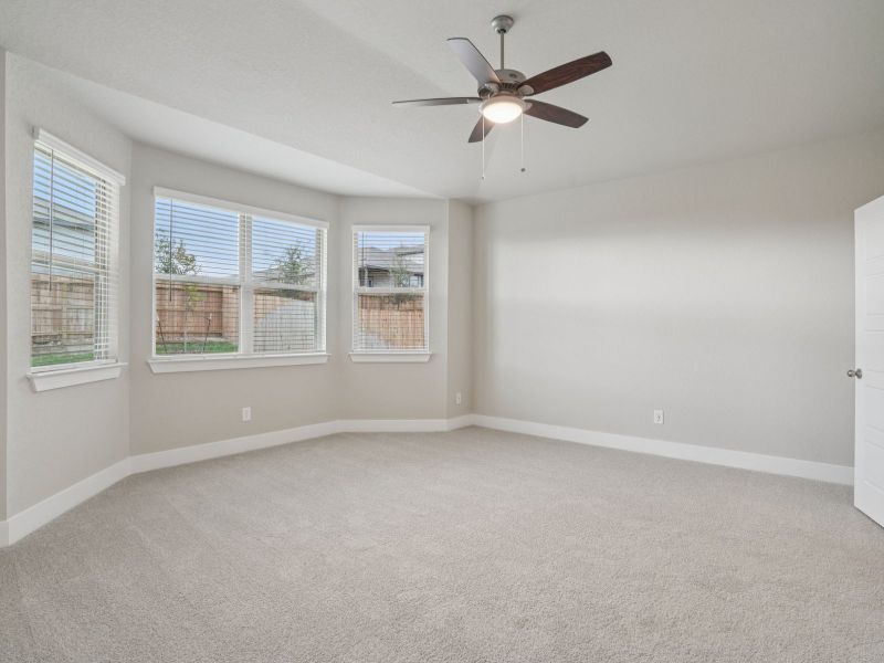 Primary Bedroom in the Medina floorplan at a Meritage Homes community. Primary Bedroom in the Medina floorplan at a Meritage Homes community.