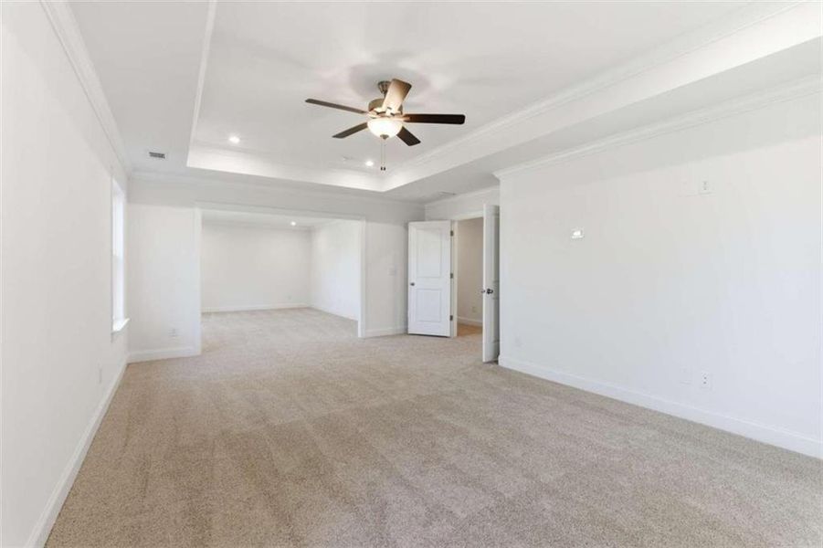 Spacious, unfurnished interior of a new home in The Estates at Hurricane Pointe, Douglasville (Image 21). Spacious, unfurnished interior of a new home in The Estates at Hurricane Pointe, Douglasville (Image 21).