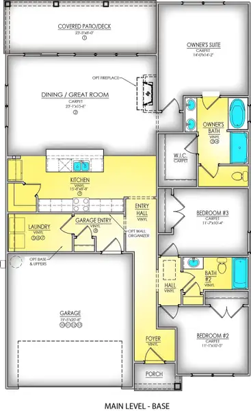 2D floor plan layout of this home in Oak Hollow, Longs, SC (Image 3). 2D floor plan layout of this home in Oak Hollow, Longs, SC (Image 3).