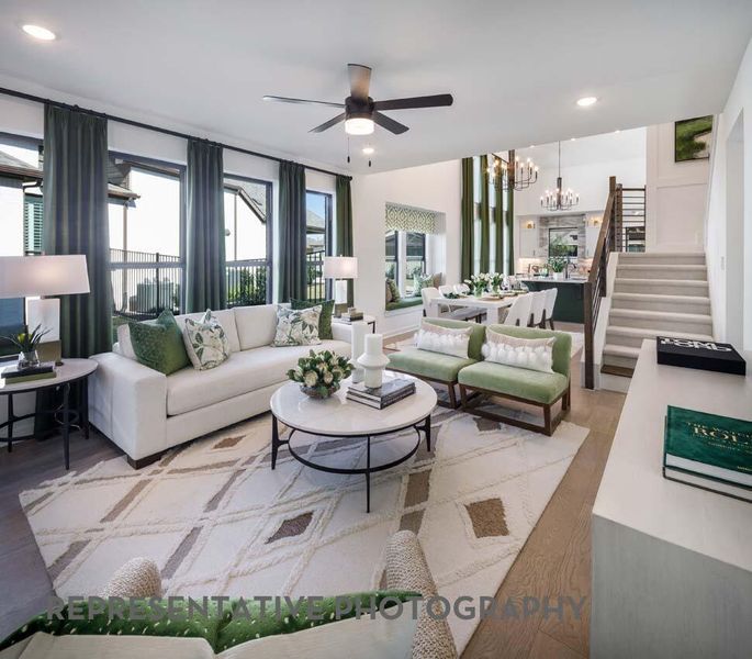 Furnished interior view inside a new home in Santa Rita Ranch, Liberty Hill (Image 19).