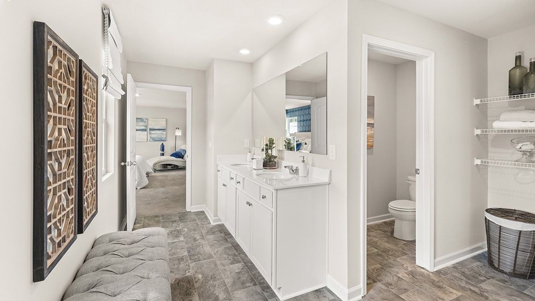 Representative furnished interior of a home built from the Galen by D.R. Horton in Parkside at Carter Grove, Cartersville (Image 18).