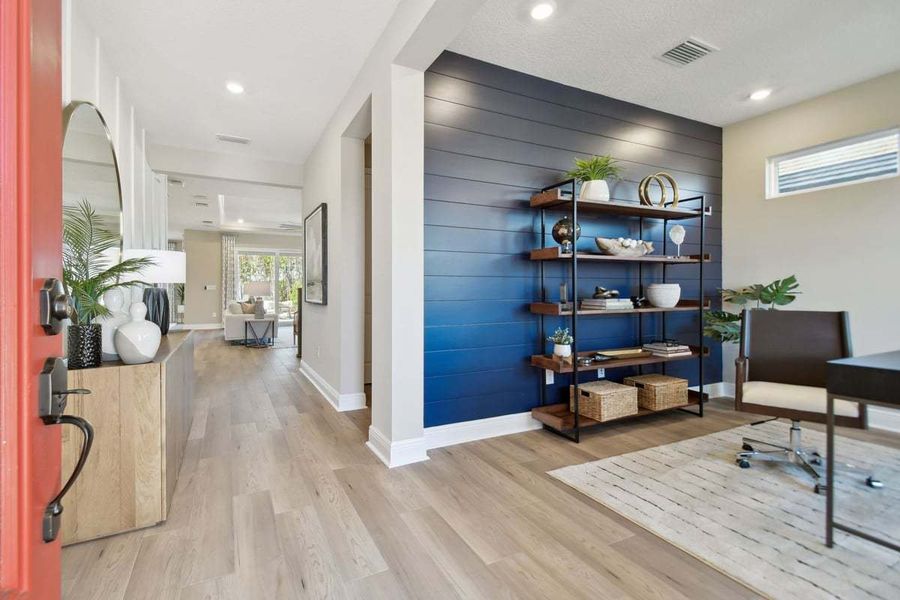 Furnished interior view inside a new home in The Sanctuary – Royal Collection, Punta Gorda (Image 10).