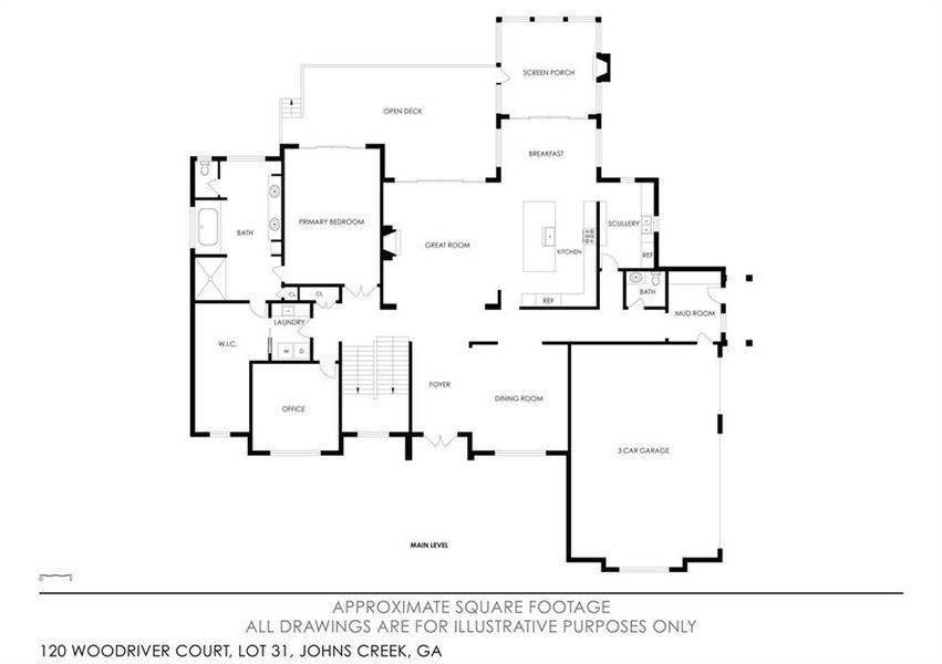 2D floor plan layout of this home in , Johns Creek, GA (Image 5).