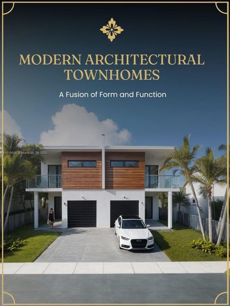 Front exterior of a new home in , Miami, FL, highlighting curb appeal (Image 1). Front exterior of a new home in , Miami, FL, highlighting curb appeal (Image 1).