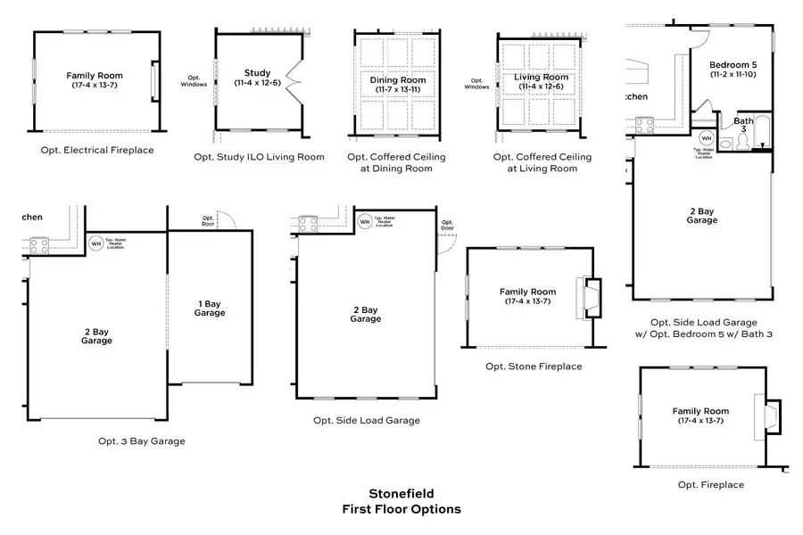 2D floor plan layout for the Stonefield by DRB Homes in Reserve at Crowthorne, Zebulon, NC (Image 4). 2D floor plan layout for the Stonefield by DRB Homes in Reserve at Crowthorne, Zebulon, NC (Image 4).
