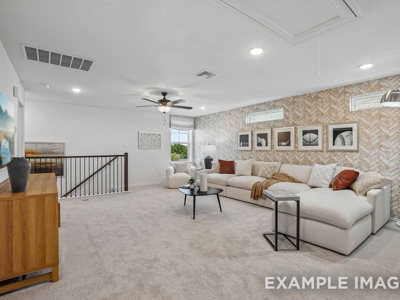 Representative furnished interior of a home built from the The Pinecrest B w/ 3rd Car by Davidson Homes LLC in Saddle Creek Ranch, Cibolo (Image 26).