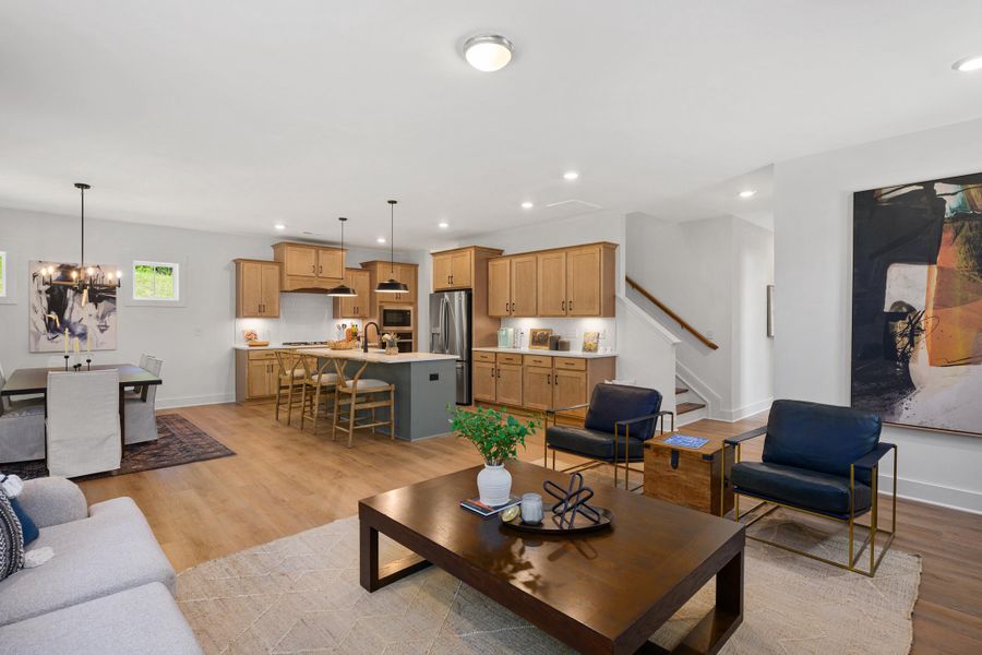 Representative furnished interior of a home built from the Lucky by Garman Homes in Golden Gate, High Point (Image 9).