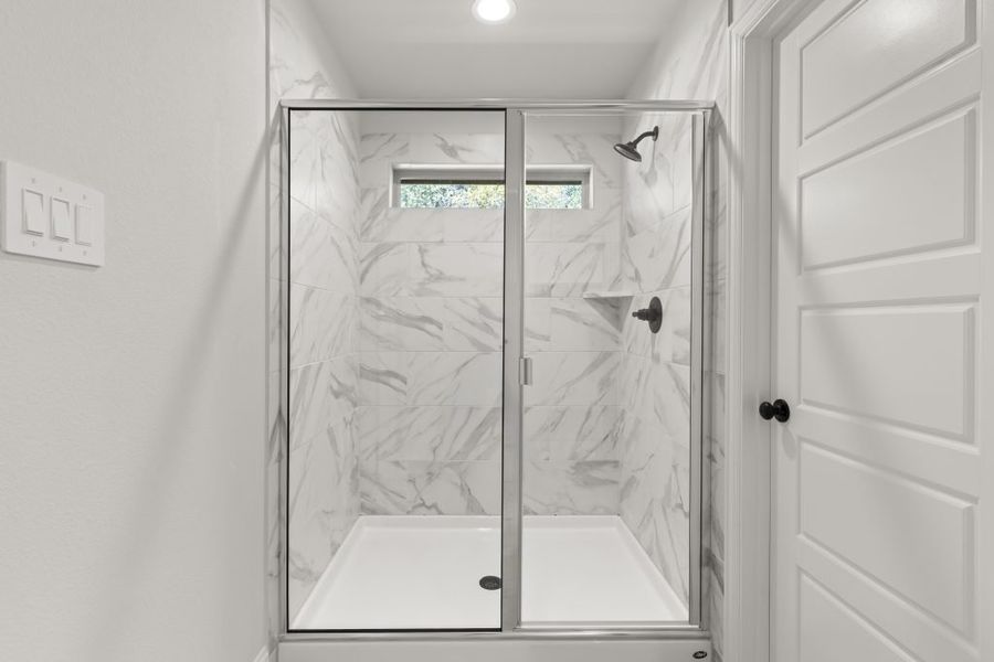 Front exterior of a new home in Sereno Oaks at Buckner Terrace, Dallas, TX, highlighting curb appeal (Image 23). Front exterior of a new home in Sereno Oaks at Buckner Terrace, Dallas, TX, highlighting curb appeal (Image 23).