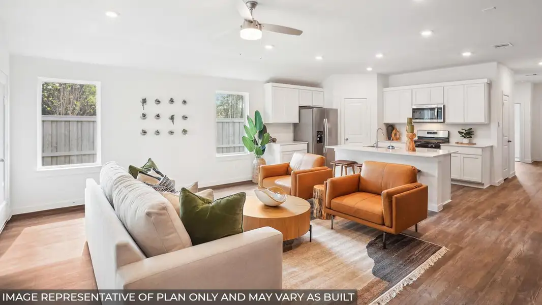 Furnished interior view inside a new home in Porters Mill, New Caney (Image 4).