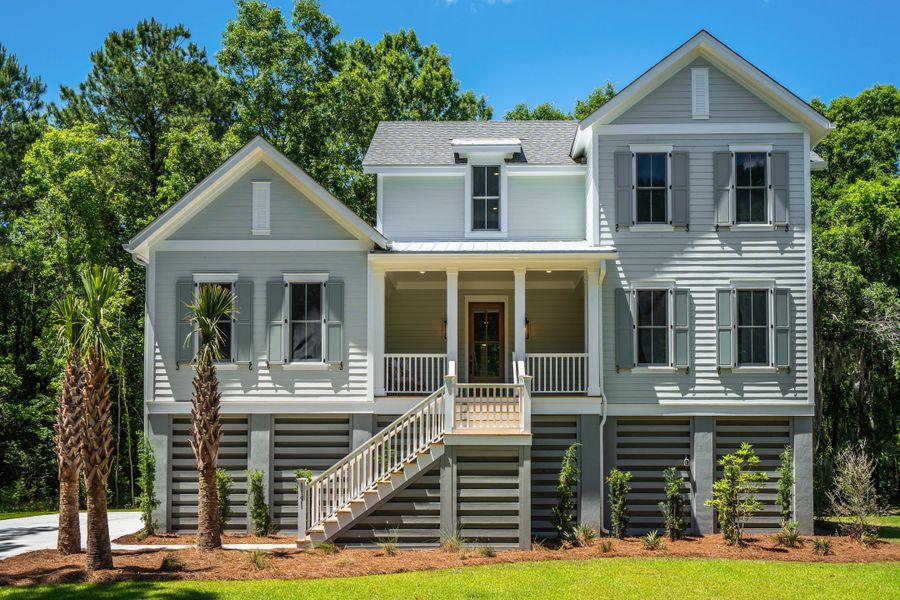 Front exterior of a new home in Charleston Proper, Charleston, SC, highlighting curb appeal (Image 2). Front exterior of a new home in Charleston Proper, Charleston, SC, highlighting curb appeal (Image 2).