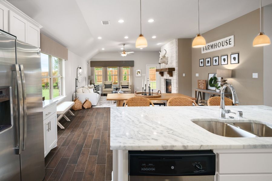 Representative furnished interior of a home built from the Brazos by UnionMain Homes in Elevon, Lavon (Image 24).