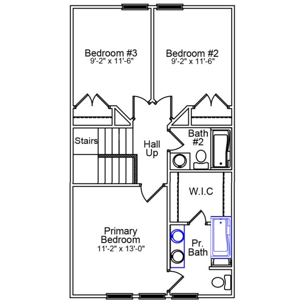 2D floor plan layout of this home in Padgett Commons, Hopkins, SC (Image 3).
