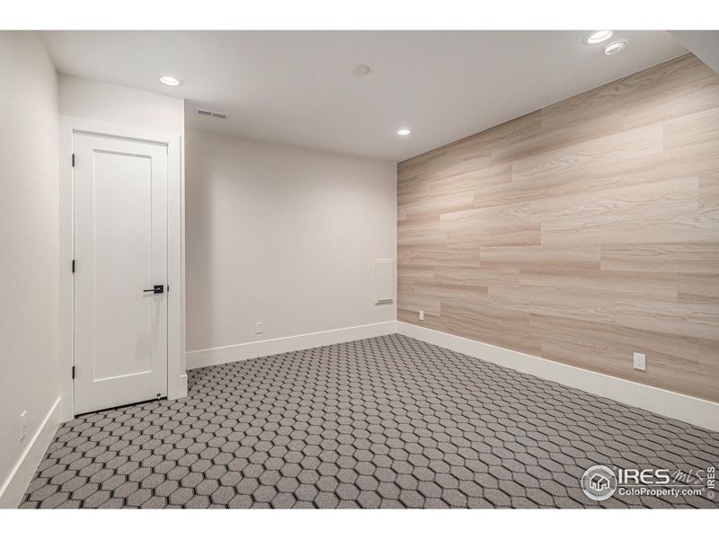 Basement bedroom or gym space Basement bedroom or gym space