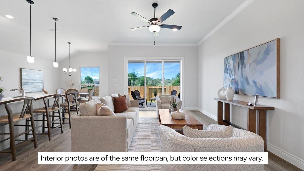 Furnished interior view inside a new home in Lexington Heights, Willis (Image 1). Furnished interior view inside a new home in Lexington Heights, Willis (Image 1).