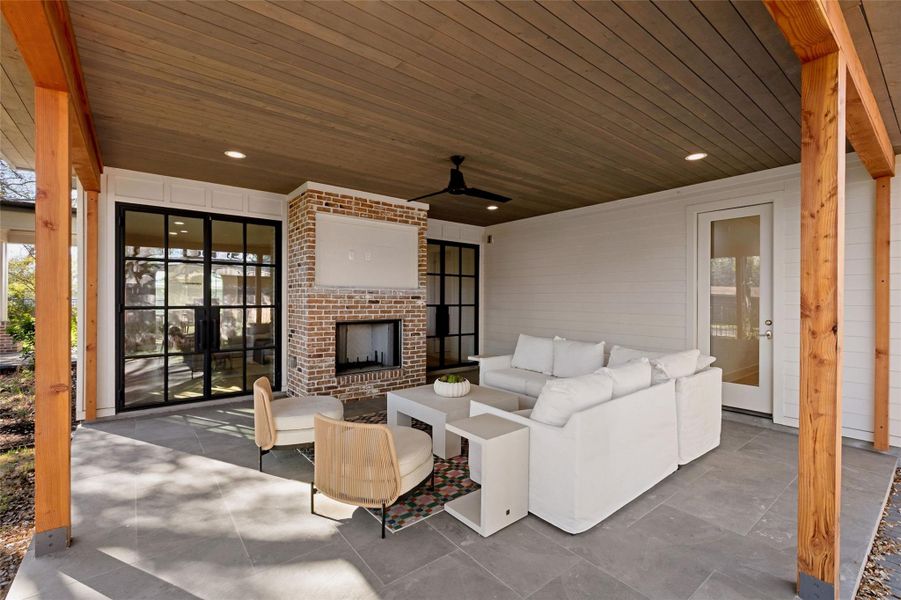 Exterior details and patio area of a home in , Austin (Image 23). Exterior details and patio area of a home in , Austin (Image 23).