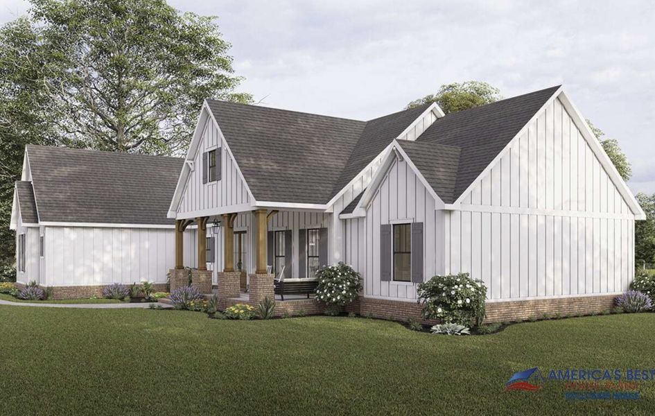 Representative exterior photo of a completed home built from the Mabelle 1 by Zeal Home Builders in Echo Grove, Poolville, TX (Image 12).