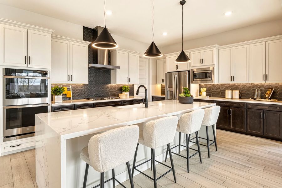 Representative furnished interior of a home built from the Safflower Plan 40-4 by Tri Pointe Homes in Luna at Soleo, Queen Creek (Image 7). Representative furnished interior of a home built from the Safflower Plan 40-4 by Tri Pointe Homes in Luna at Soleo, Queen Creek (Image 7).