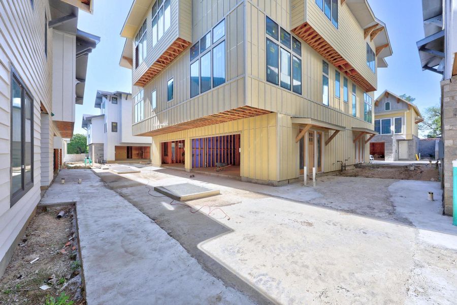 Front exterior of a new home in Westline, Austin, TX, highlighting curb appeal (Image 1).