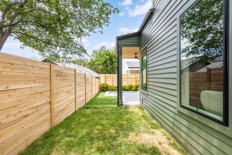 Exterior details and patio area of a home in , Austin (Image 30).