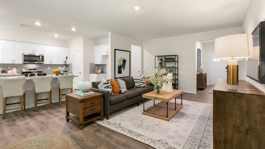 Representative furnished interior of a home built from the Booth by D.R. Horton in Anderson Farm, Wendell (Image 6).