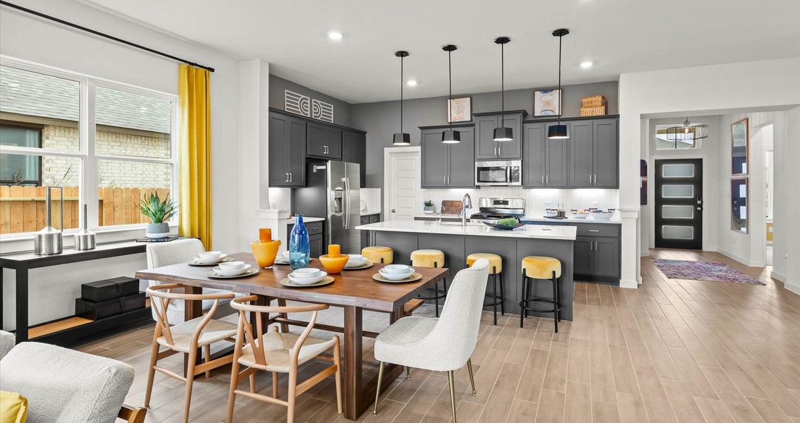 Furnished interior view inside a new home in Meyer Ranch, New Braunfels (Image 10).
