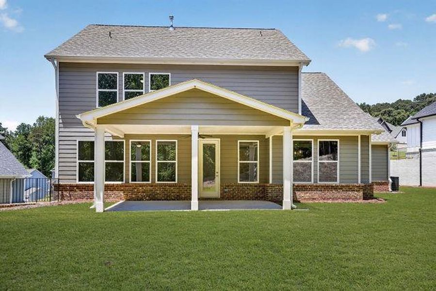 Exterior details and patio area of a home in The Manor at Gainesville Township, Gainesville (Image 19).