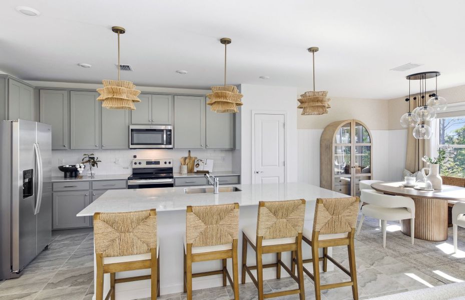 Representative furnished interior of a home built from the Tybee by Pulte Homes in Lakespur Wellen Park, Venice (Image 7).