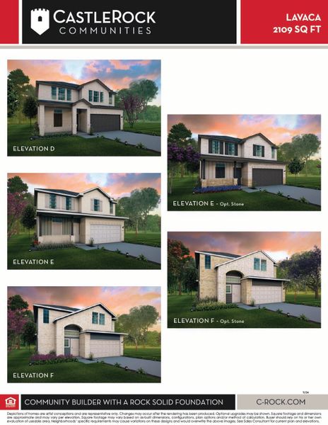 Representative exterior photo of a completed home built from the Lavaca by CastleRock Communities in Massey Oaks, Pearland, TX (Image 17).