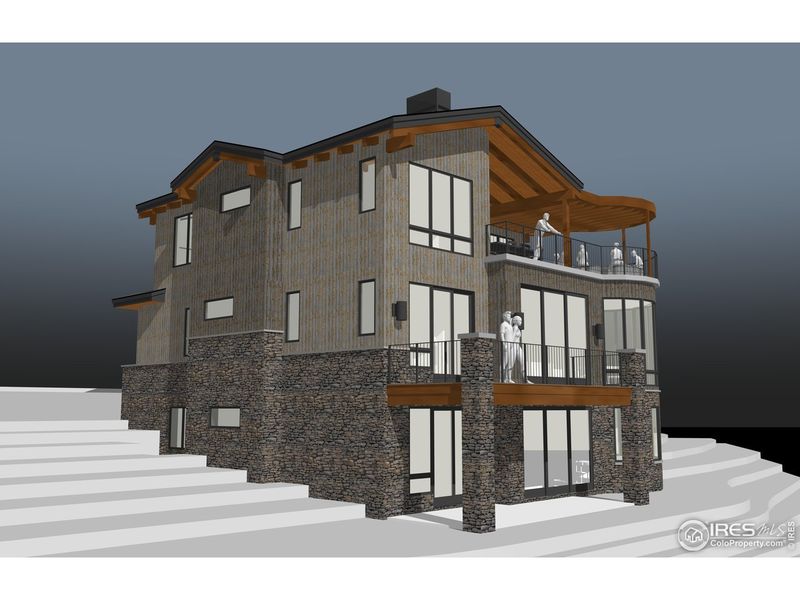 Exterior rendering of this home design in , Estes Park, CO (Image 7).