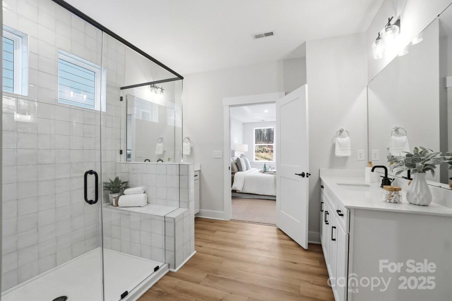 Furnished interior view inside a new home in Villas at Prestwick, Mooresville (Image 17).